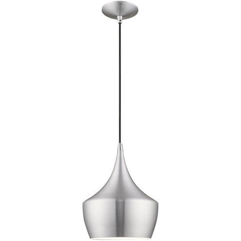 Allison 1 Light 10 inch Brushed Aluminum Mini Pendant Ceiling Light