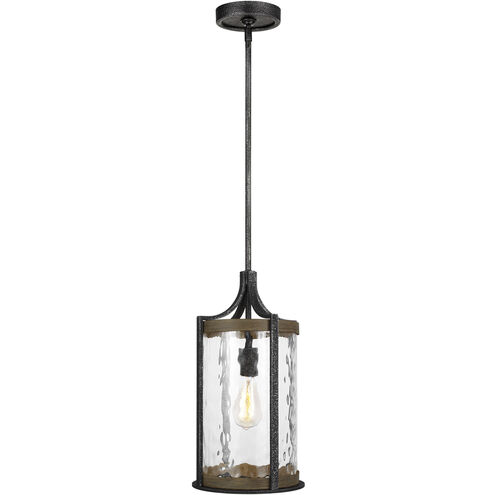 Sean Lavin Angelo 1 Light 9.5 inch Distressed Weathered Oak / Slate Grey Metal Pendant Ceiling Light
