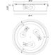 Ciotola 3 Light 15 inch Chrome Flush Mount Ceiling Light