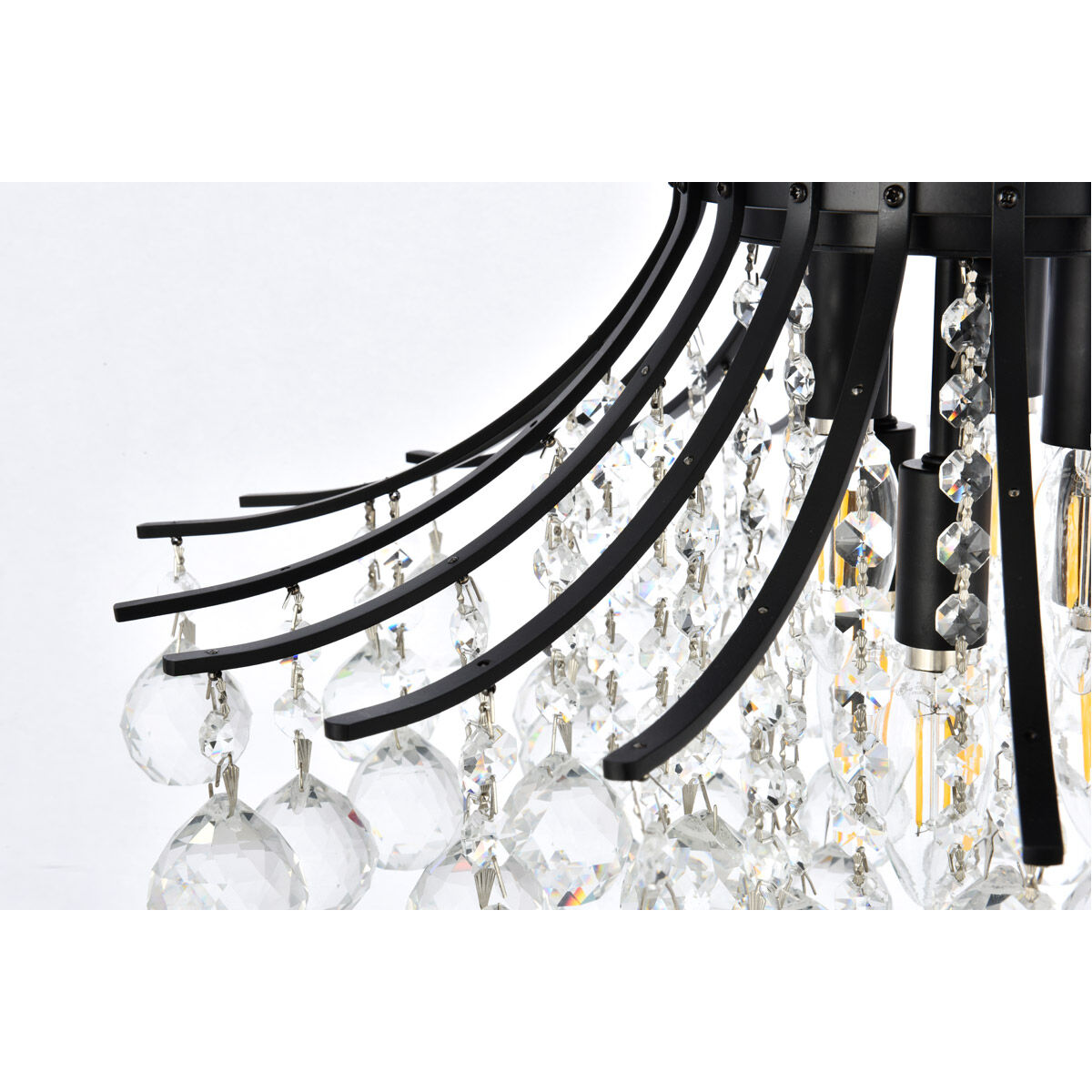 Toureg 6 Light 19 inch Black and Clear Flush Mount Ceiling Light