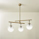 Wade 3 Light 44.25 inch Patina Brass Chandelier Ceiling Light