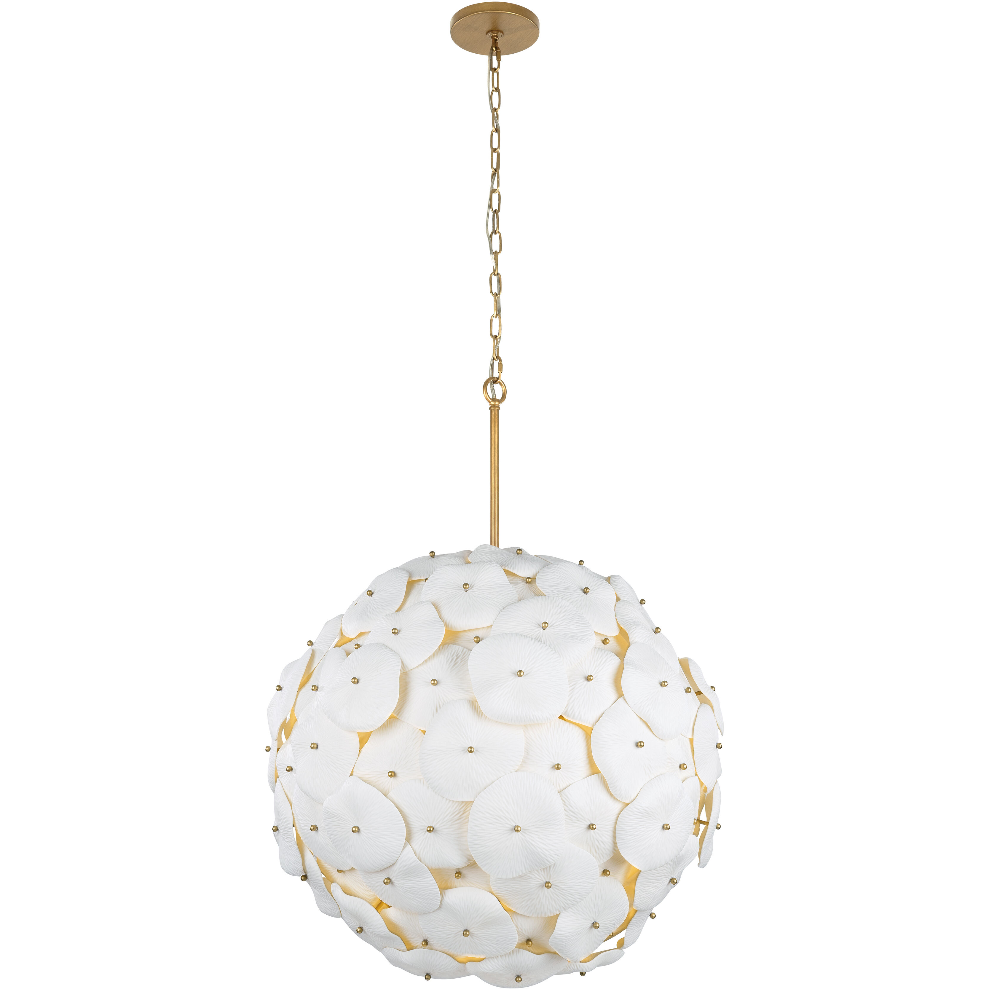 Coastlyn 7 Light 28 inch Legacy Brass Pendant Ceiling Light