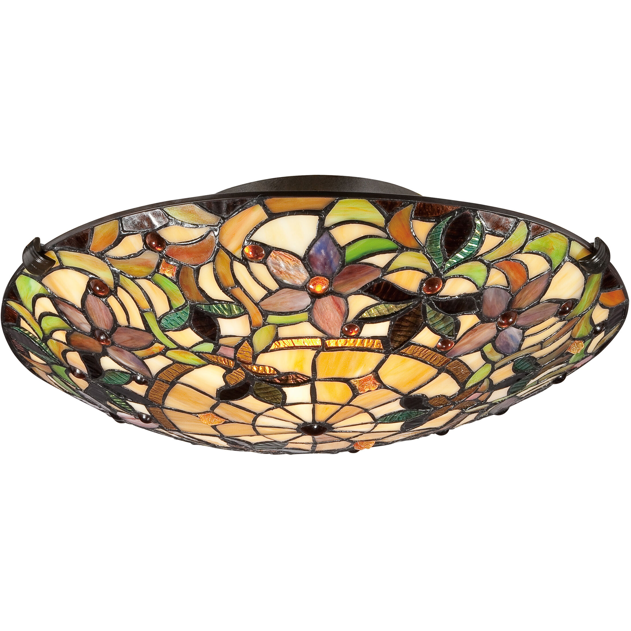 Kami 2 Light 17 inch Vintage Bronze Flush Mount Ceiling Light, Naturals