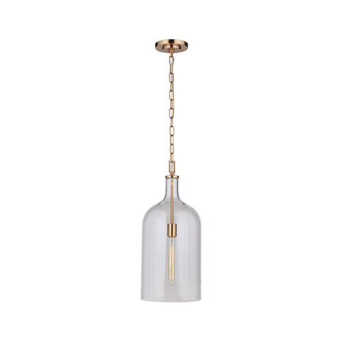 London 1 Light 9 inch Brass Pendant Ceiling Light