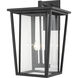Seoul 3 Light 22.75 inch Black Outdoor Wall Light