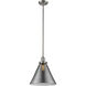 Franklin Restoration Cone 1 Light 12 inch Brushed Satin Nickel Mini Pendant Ceiling Light in Incandescent, Plated Smoke, Franklin Restoration