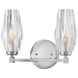 Ana 2 Light 13.75 inch Polished Nickel Bath Light Wall Light