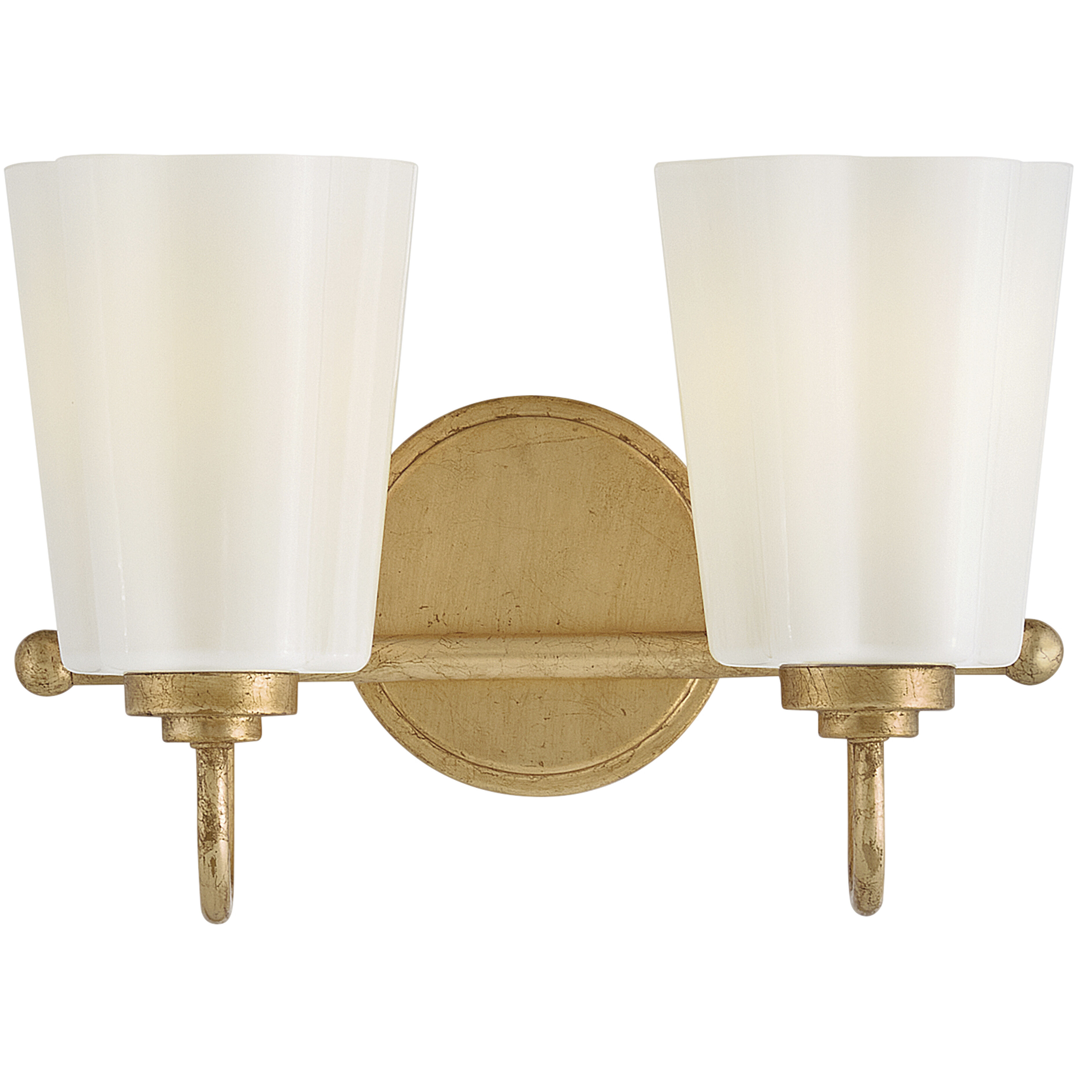 Honey 2 Light 13.25 inch Distressed Brass Bath Light Wall Light