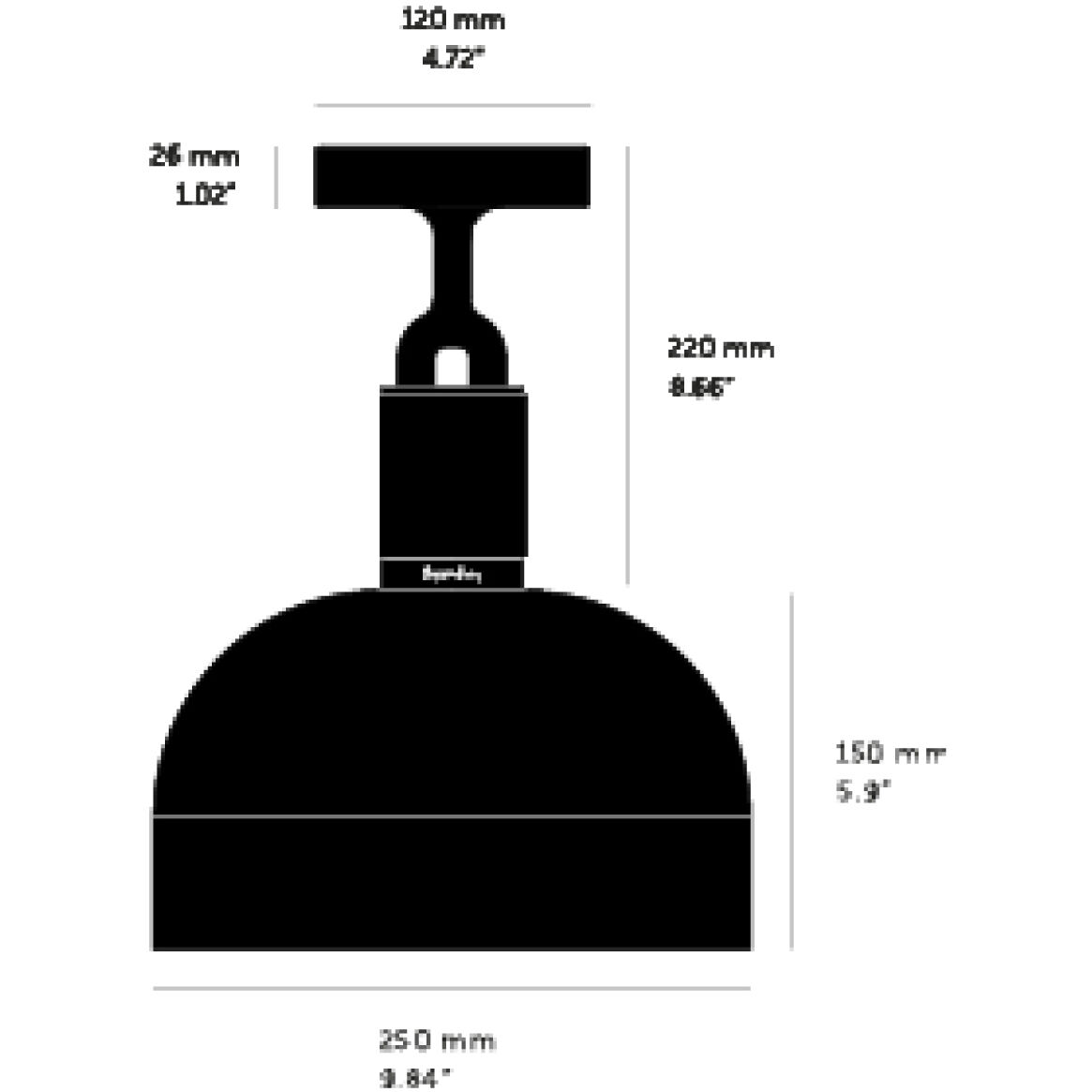 Forked LED 9.84 inch Steel Flush Mount Ceiling Light