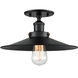 Bulstrode's Workshop 1 Light 12 inch Black Flush Mount Ceiling Light