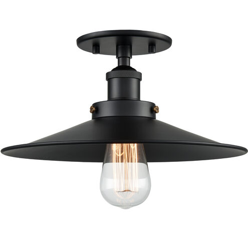 Bulstrode's Workshop 1 Light 12 inch Black Flush Mount Ceiling Light