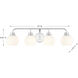 Contemporary 4 Light 32 inch Chrome Bathroom Vanity Light Wall Light
