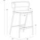Keanu 34.5 inch Gunmetal Counter Stool