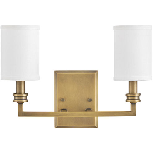 Moore 2 Light 15 inch Heritage Brass Interior Wall Mount Wall Light