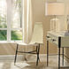 Abilene Off White and Black Forged Iron Lounge Chair