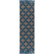 Marinda 36 X 24 inch Dark Blue, Dark Brown, Metallic - Gold Rug