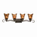 Sebastianne 4 Light 34 inch Oil Rubbed Bronze Vanity Strip Wall Light