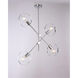 Canada 4 Light 25 inch Chrome Chandelier Ceiling Light