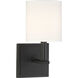 Waverly 1 Light 5 inch Matte Black Wall Sconce Wall Light, Essentials
