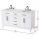 Virginia 60 X 35 inch White Bathroom Vanity Cabinet