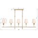 Broche 5 Light 53.5 inch Antique Gold Chandelier Ceiling Light