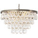 Bolzano 9 Light 25.59 inch Light Brushed Brass and Clear Glass Chandelier Ceiling Light