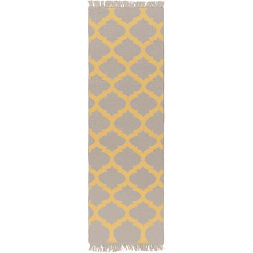 Lagoon 96 X 30 inch Bright Yellow, Light Gray Rug