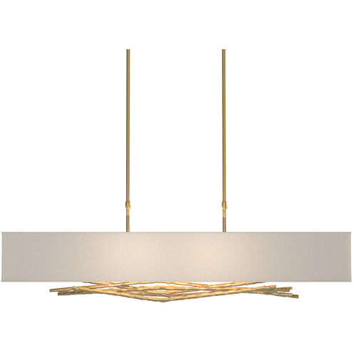 Brindille 4 Light 42 inch Modern Brass Pendant Ceiling Light in Flax