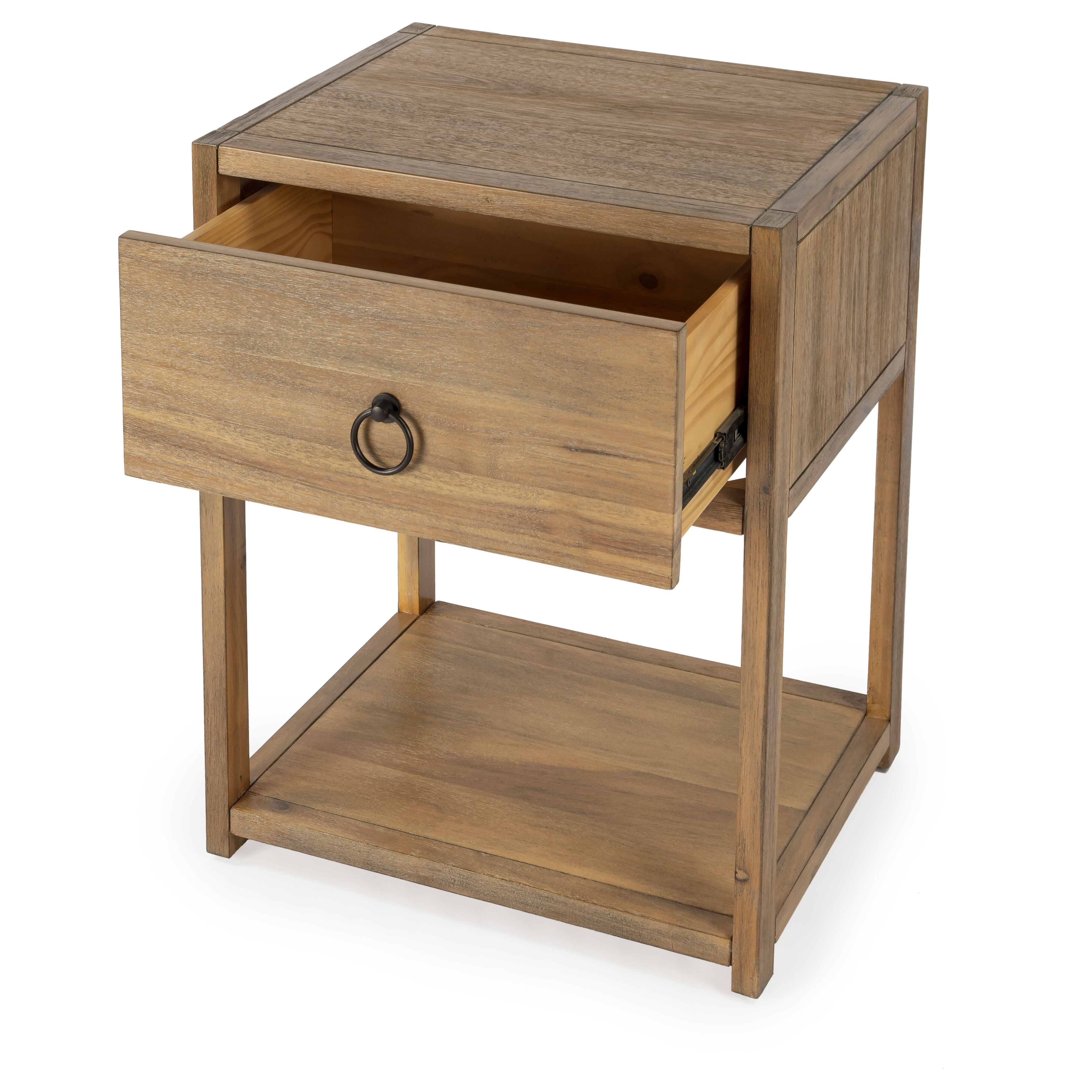 Lark Natural Wood End Table in Light Brown
