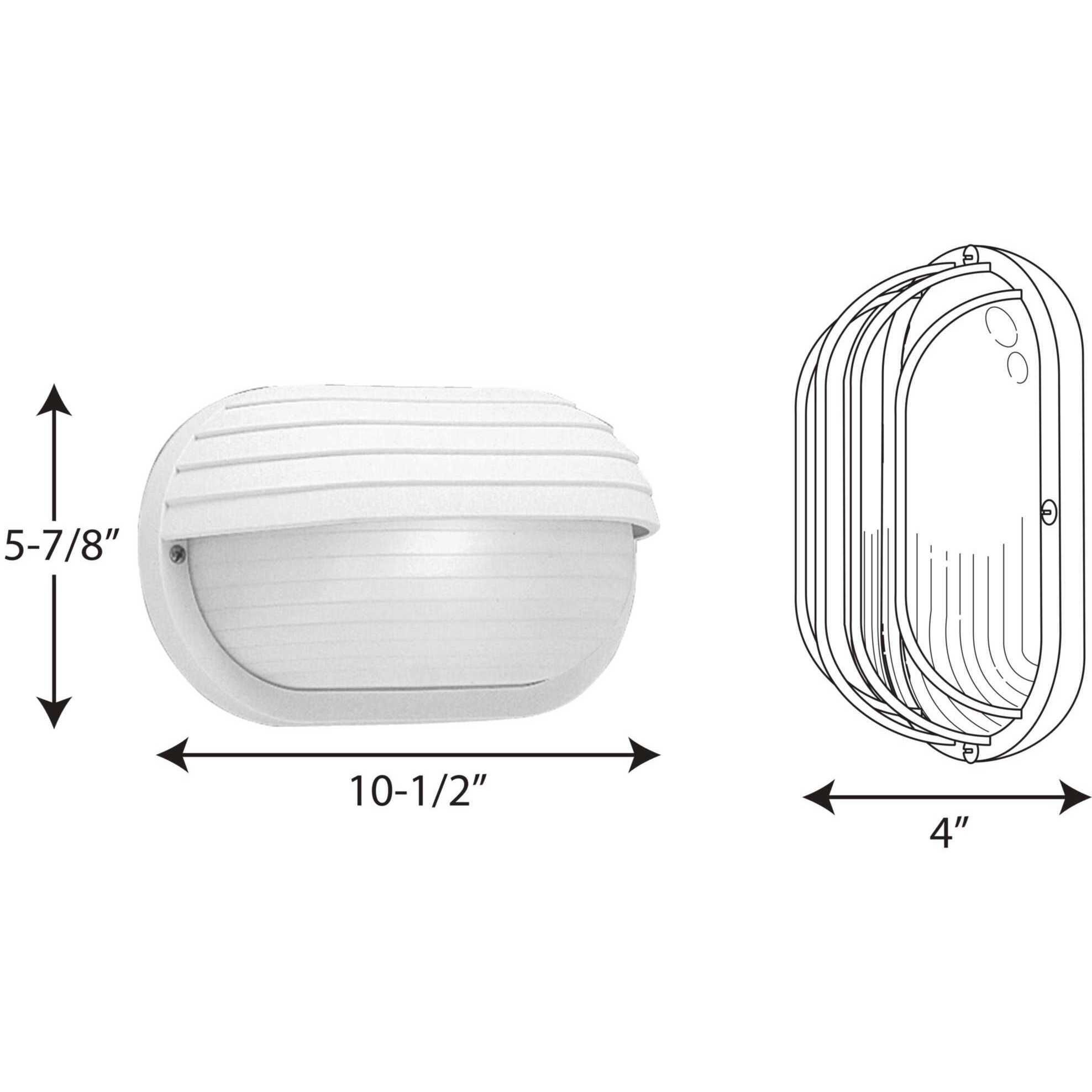 Bulkheads 1 Light 10.5 inch White Outdoor Ceiling/Wall Mount Bulkhead