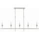 Broche 5 Light 53.5 inch Antique Silver Linear Chandelier Ceiling Light