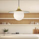 Alora Mood Fuji 1 Light 15.75 inch Brushed Gold Pendant Ceiling Light