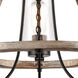 Paladin 3 Light 19.13 inch Matte Black Mini Chandelier Ceiling Light in Seedy Glass