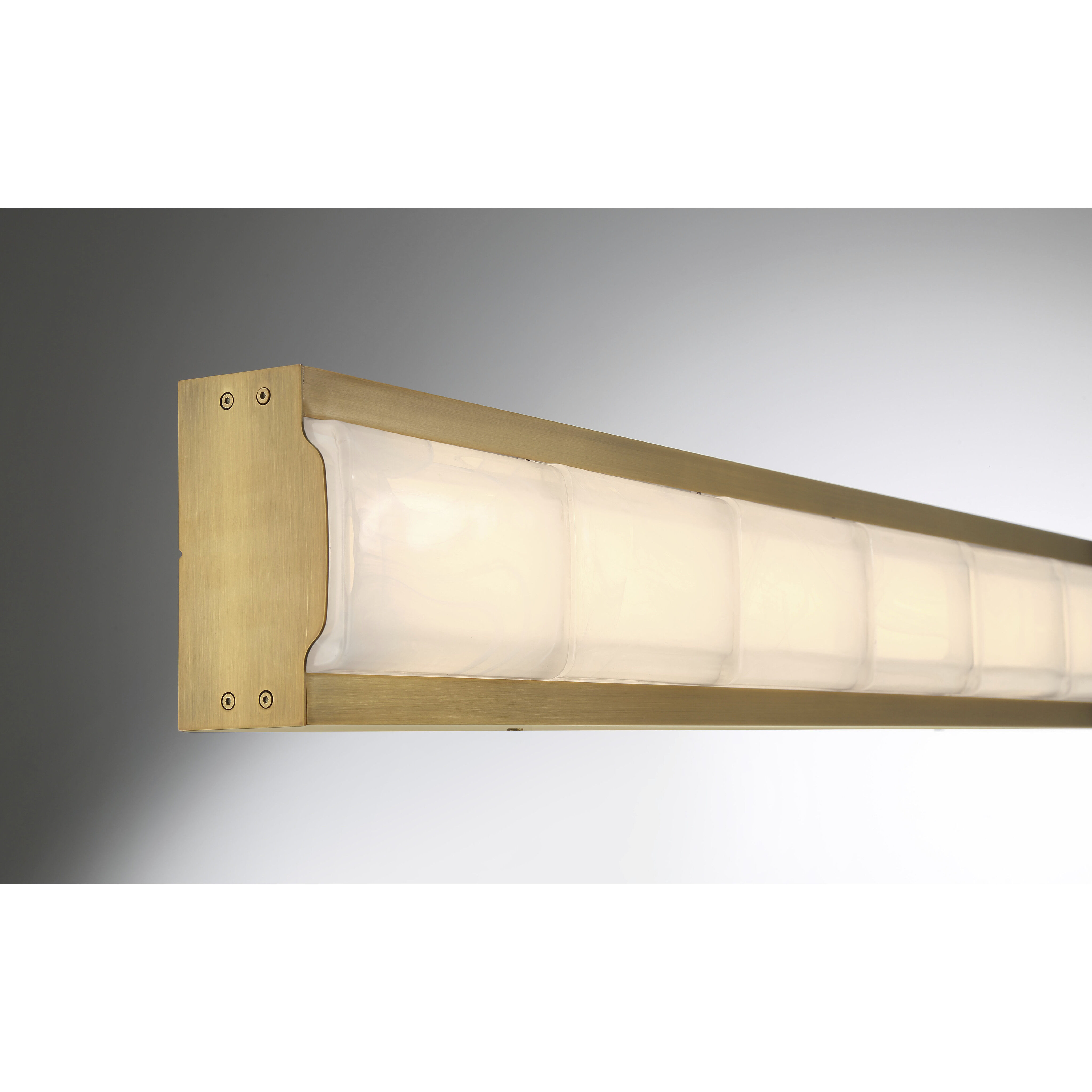 Gibraltar LED 36.5 inch Antique Brass Vanity Light Wall Light