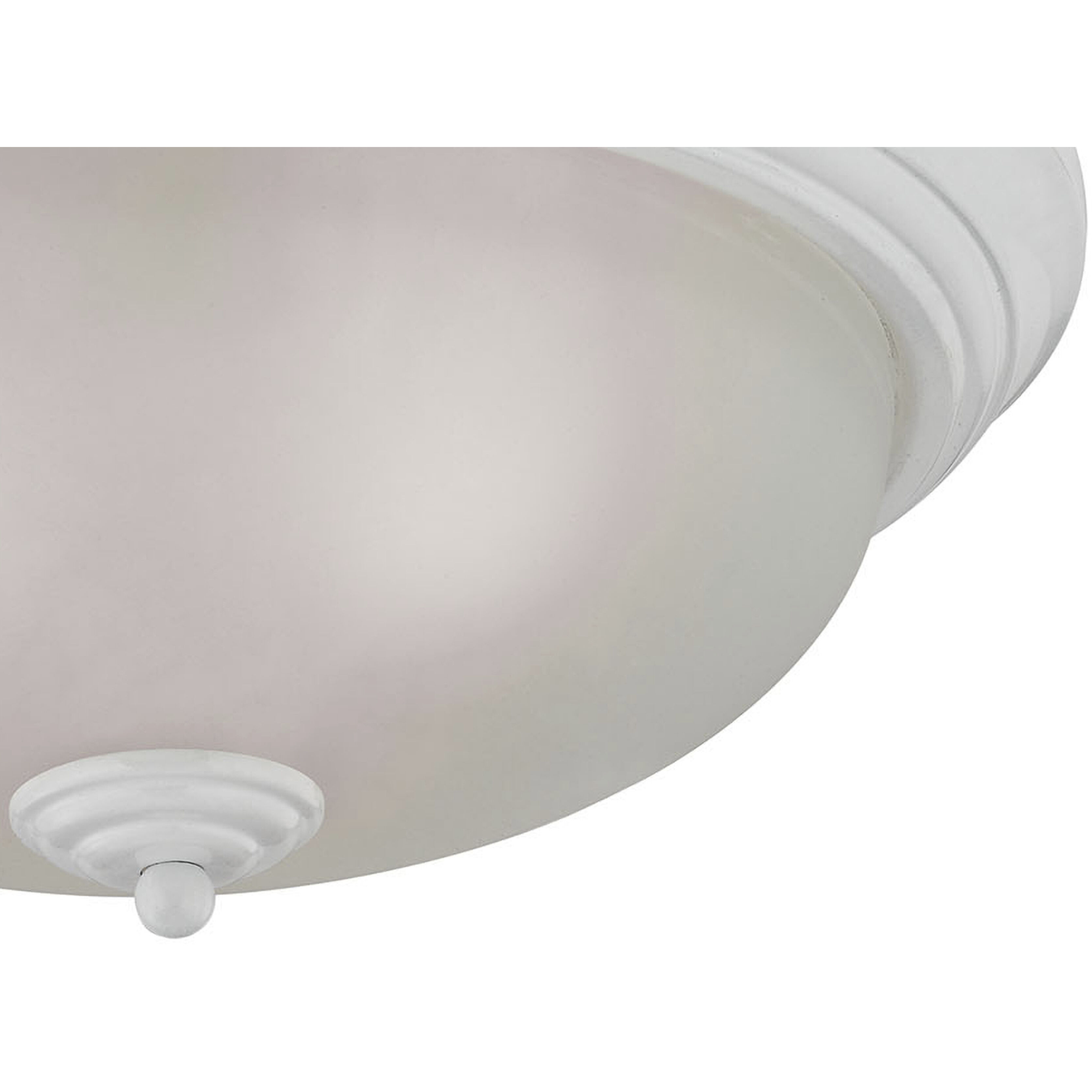 Huntington 3 Light 15 inch White Flush Mount Ceiling Light