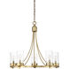 Modern 5 Light 26 inch Natural Brass Chandelier Ceiling Light