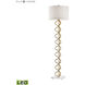 Castile 62 inch 9 watt Gold Leaf with Clear Floor Lamp Portable Light