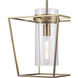 Nova 1 Light 12 inch Antique Gold Mini Pendant Ceiling Light