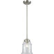Nouveau Canton 1 Light 6 inch Brushed Satin Nickel Mini Pendant Ceiling Light in Incandescent, Clear, Nouveau