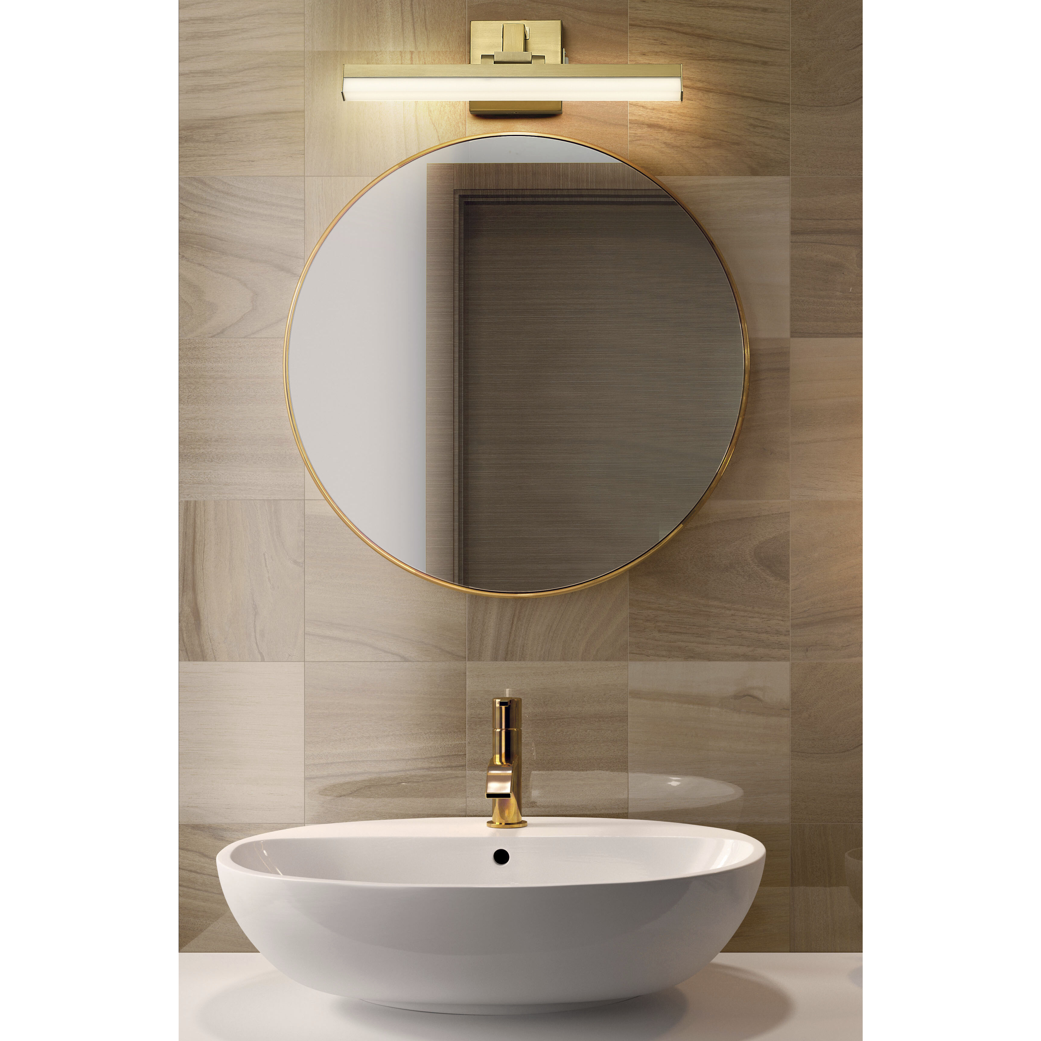 Liam LED 18 inch Modern Gold Vanity Wall Light