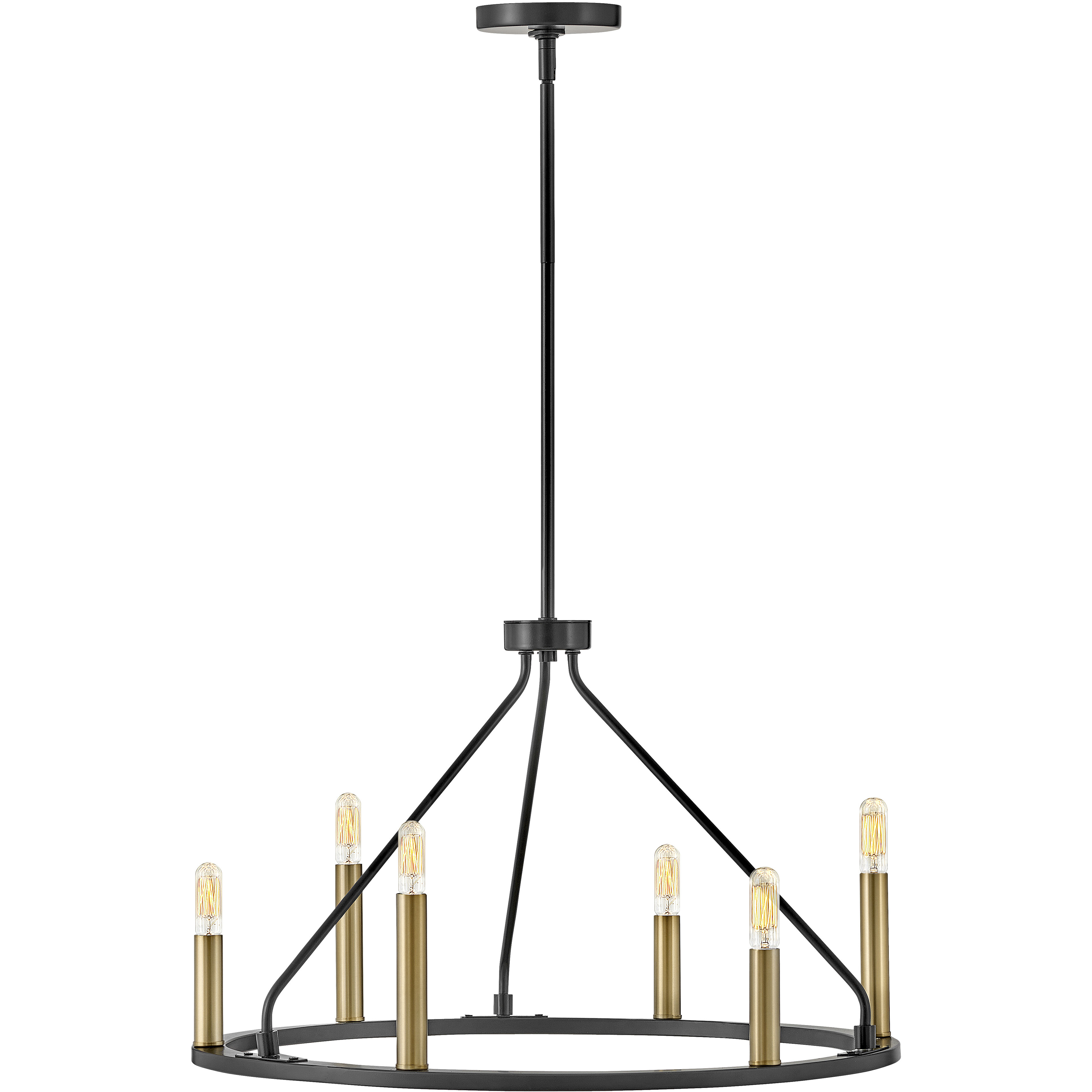 Lazlo LED 24.25 inch Black Chandelier Ceiling Light