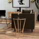 Metalworks Flavio Metal & Stone 23 X 16 inch Antique Gold Accent Table