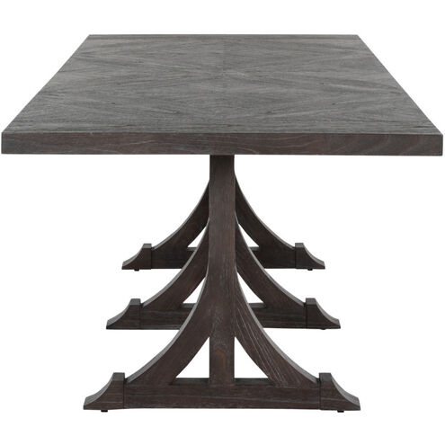 Adams 94 X 39 inch Cerused Forest Black Dining Table