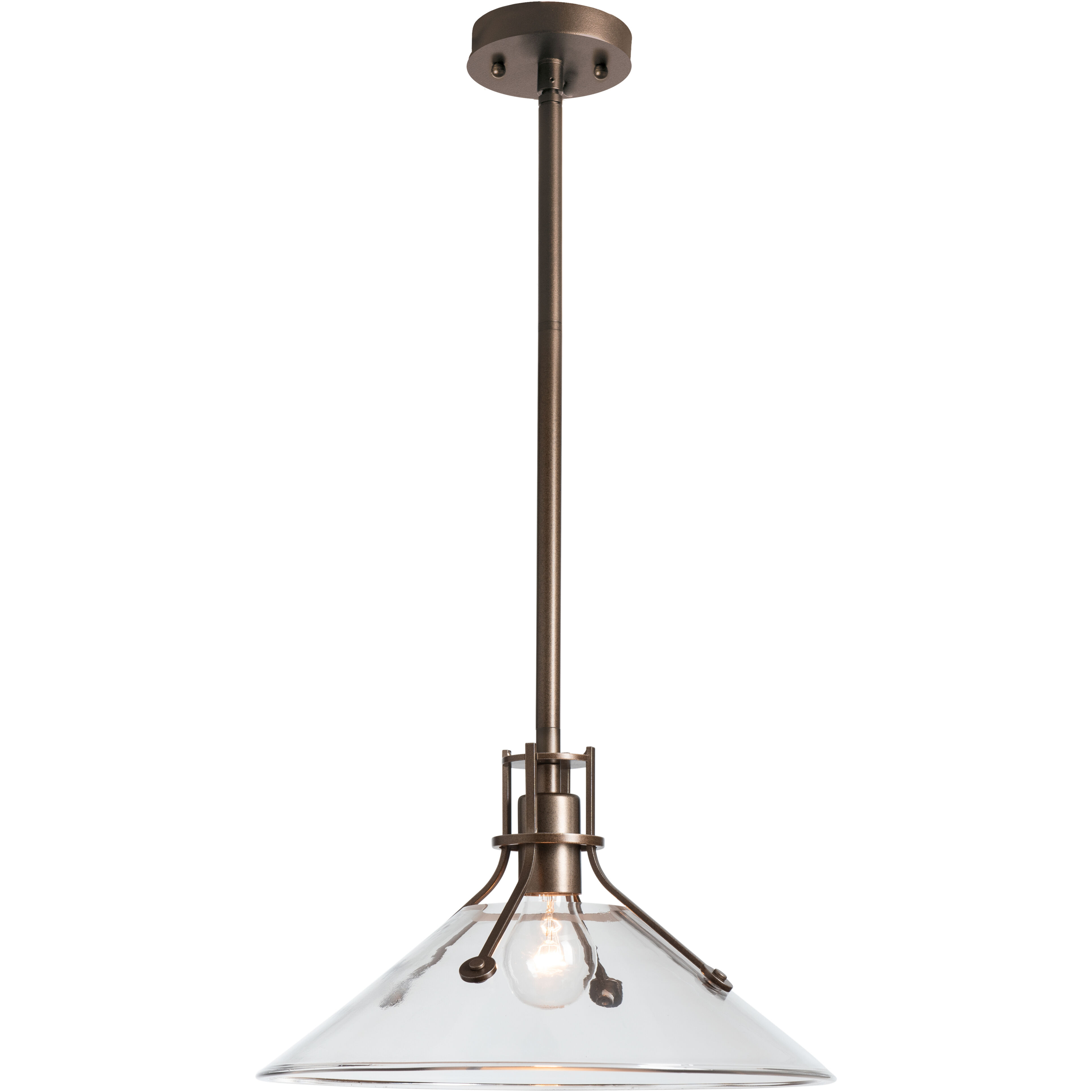 Henry 1 Light 14.4 inch Coastal Bronze Outdoor Pendant in Clear, Medium