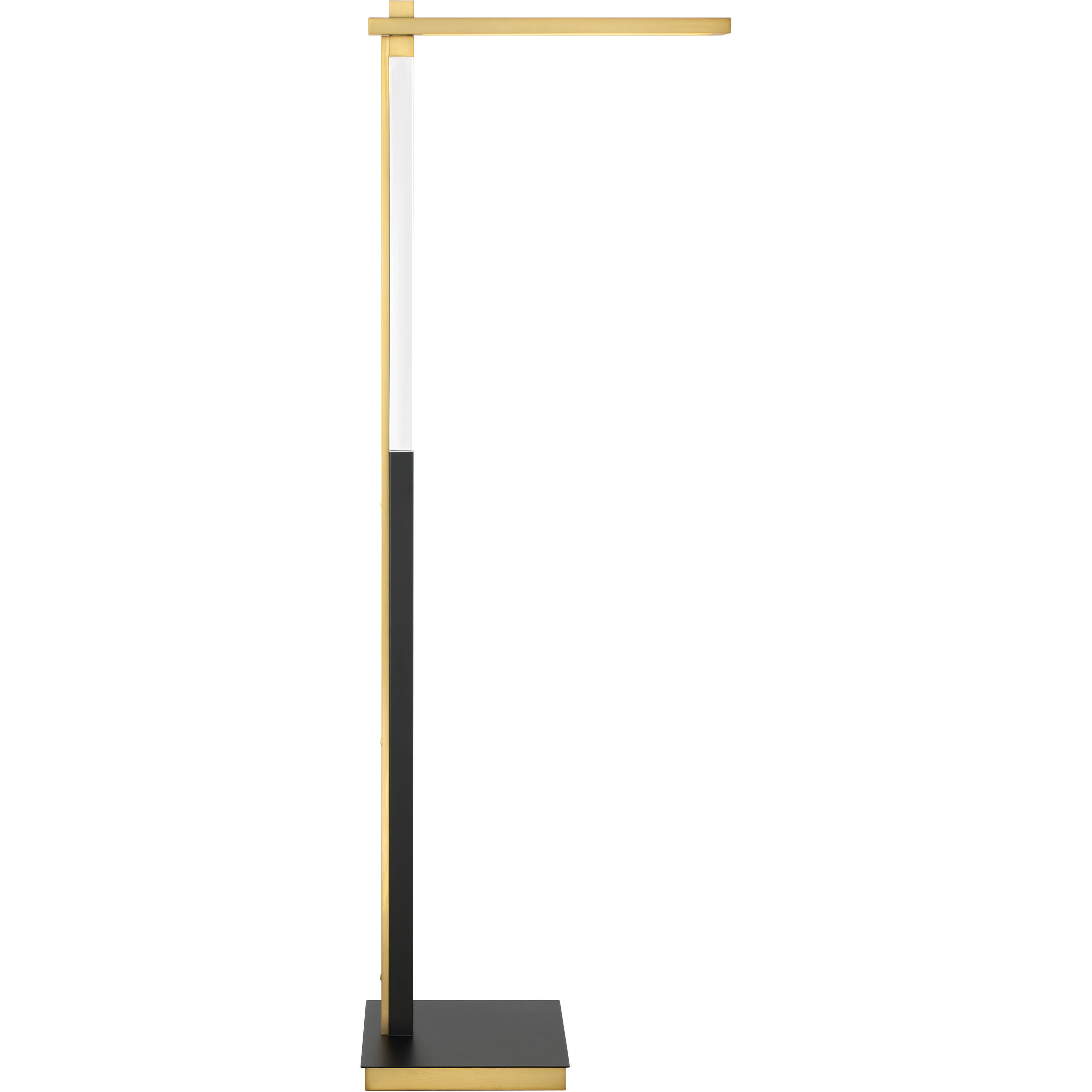 Sauvity 51.75 inch 24.00 watt Soft Brass and Coal Floor Lamp Portable Light