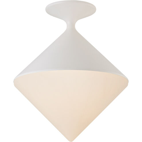 AERIN Sarnen LED 13.25 inch Matte White Flush Mount Ceiling Light, Small