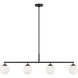 Nube 4 Light 48 inch Midnight Black Linear Chandelier Ceiling Light in Standard