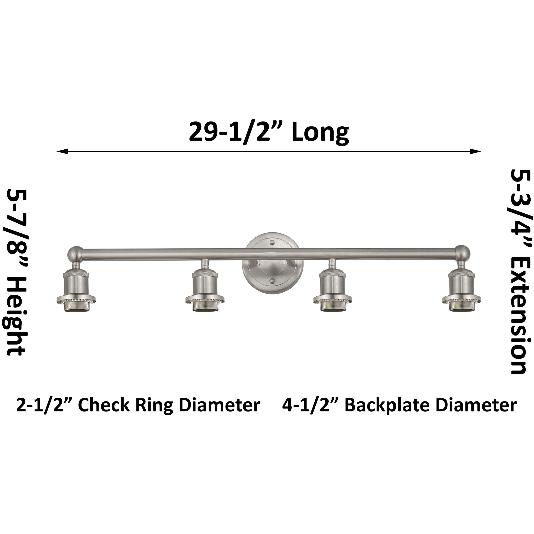 Edison Farmhouse Rope 4 Light 35 inch Brushed Satin Nickel Bath Vanity Light Wall Light in Clear Glass with White Rope
