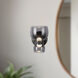Sutton 5.38 inch Urban Bronze and Smoked Glass Bath Vanity Light Wall Light