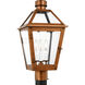 C&M by Chapman & Myers Hyannis 3 Light 19.75 inch Natural Copper Outdoor Post Lantern